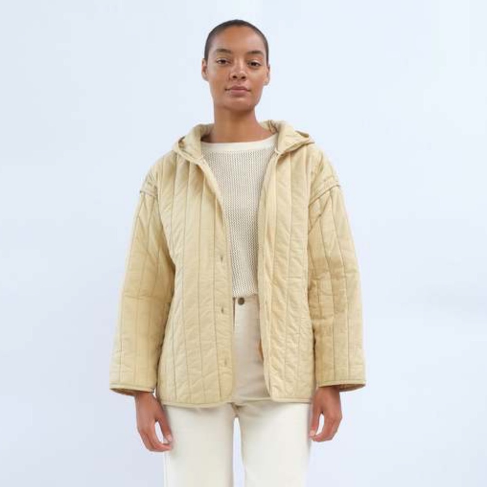Micaela Greg quilted jacket size M in FLAX